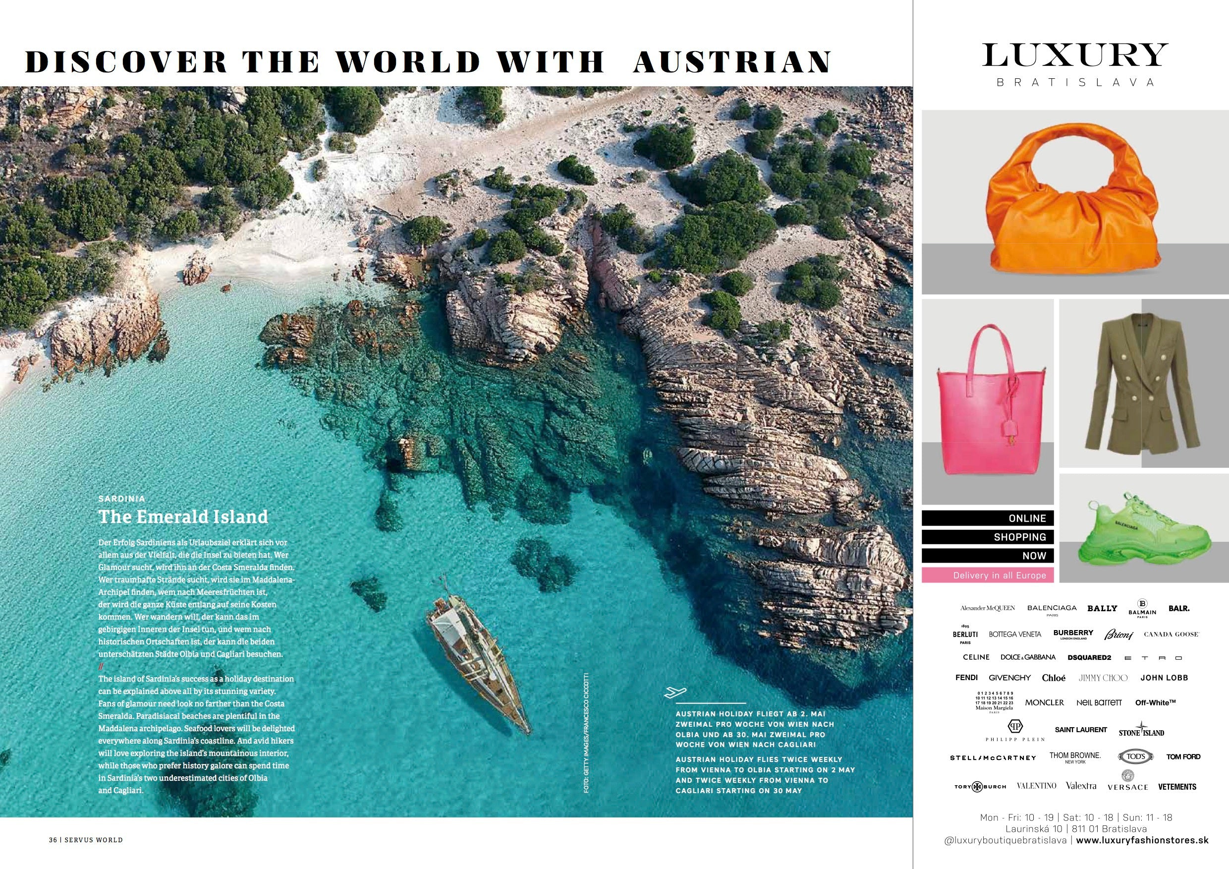 Austrian Airlines on board Magazin